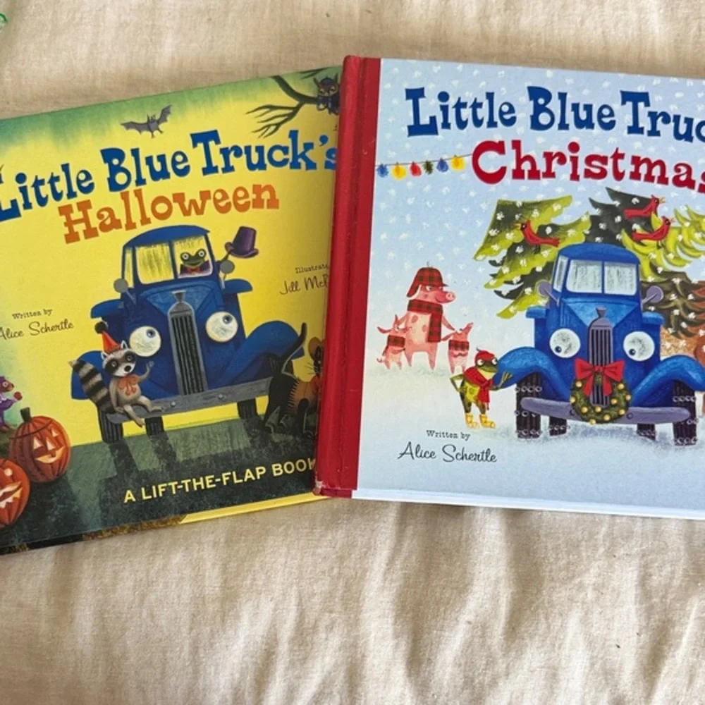 Little Blue Truck's Christmas and Halloween Book Set